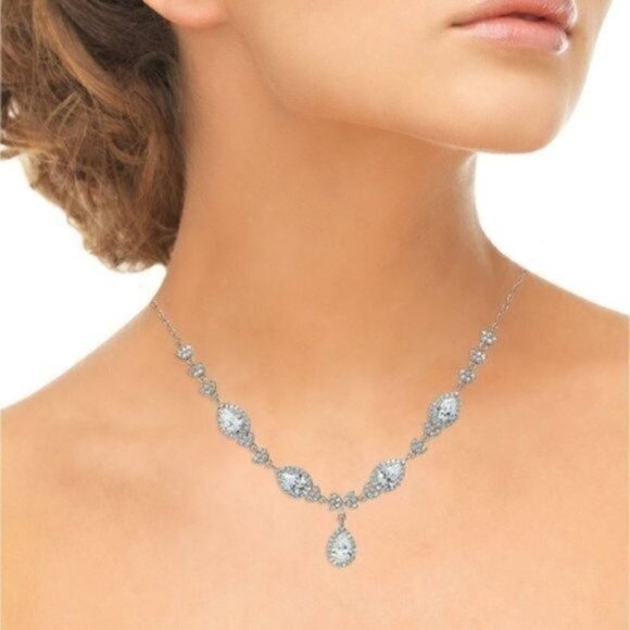 Giani Bernini Cubic Zirconia Teardrop Statment - Picture 2 of 9